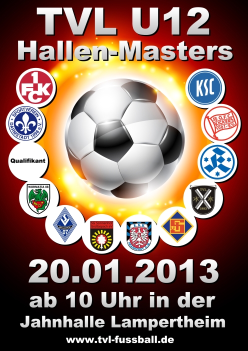 Turnierplakat zum TVL U12 Hallen-Masters 2013 beim TV Lampertheim